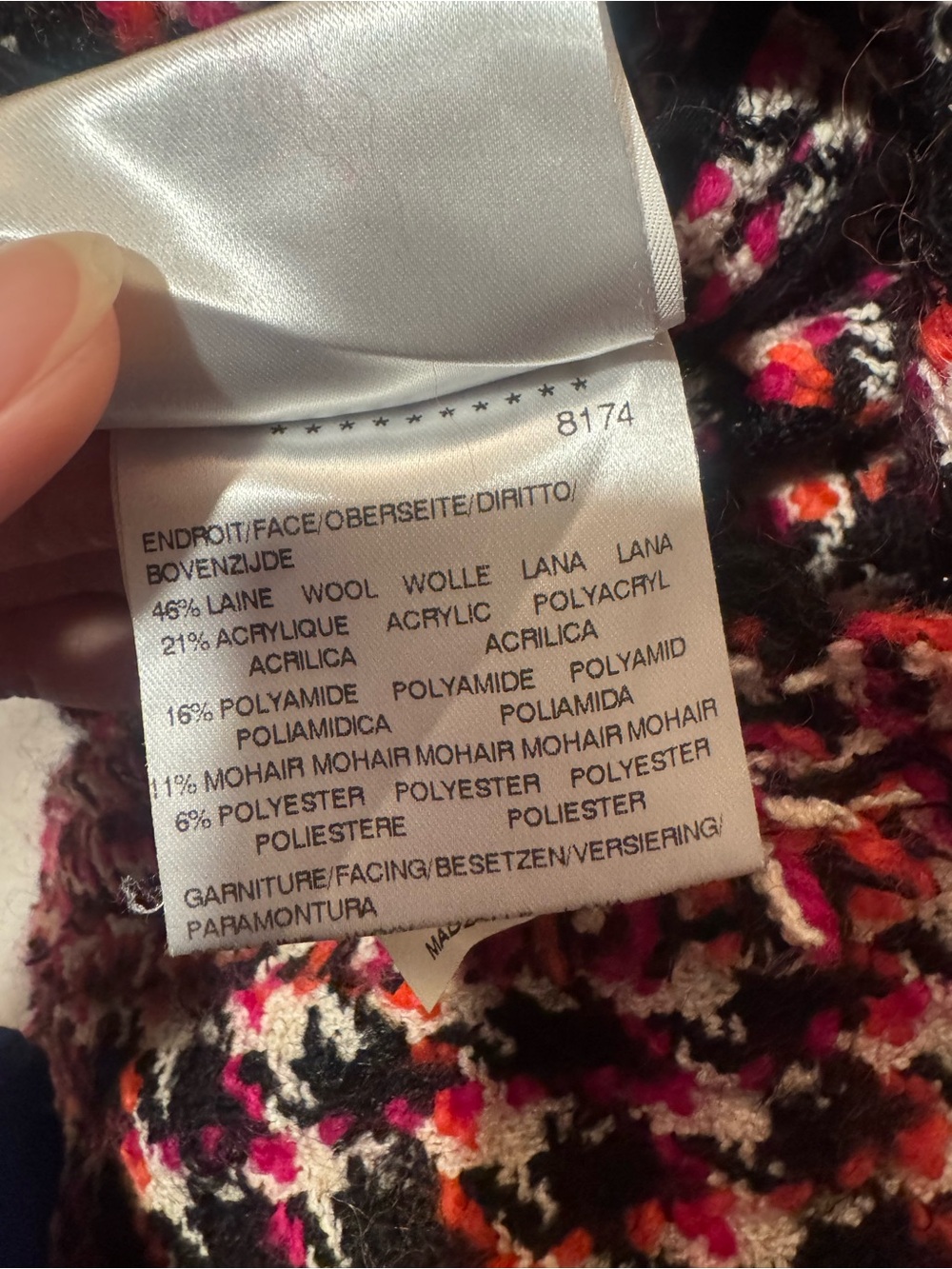 Pink Multi Tweed Jacket - Picture 6 of 6